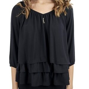 💥NWT💥Joseph Ribkoff Black Top with Tassel